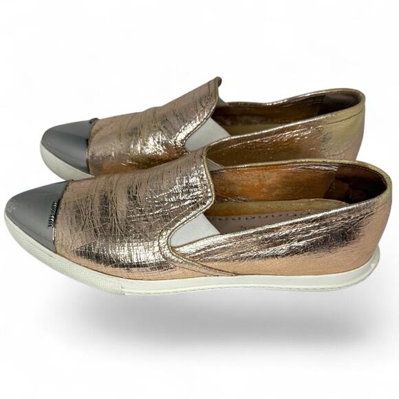 Miu miu metallic silver pink and gold slip on sneaker - Picture 5 of 8